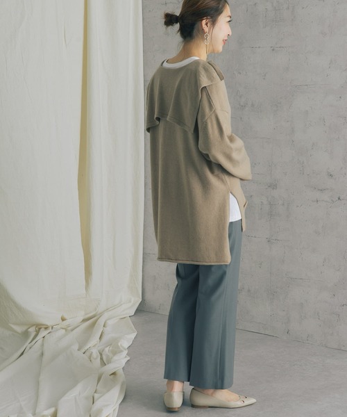 URBAN RESEARCH ROSSO（アーバンリサーチロッソ）の「セーラーカラーVネックニットプルオーバー（ニット/セーター・レディース・ベージュ/ブラック・FREE）」の14枚目の写真