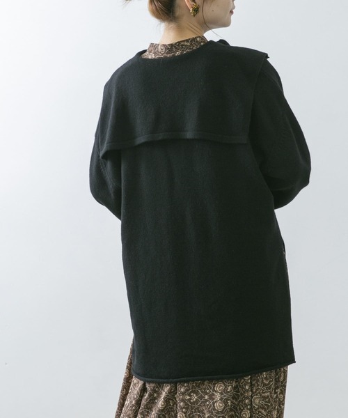 URBAN RESEARCH ROSSO（アーバンリサーチロッソ）の「セーラーカラーVネックニットプルオーバー（ニット/セーター・レディース・ベージュ/ブラック・FREE）」の12枚目の写真