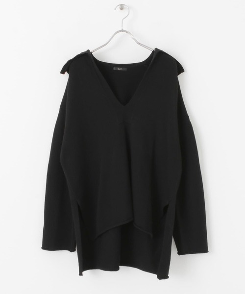 URBAN RESEARCH ROSSO（アーバンリサーチロッソ）の「セーラーカラーVネックニットプルオーバー（ニット/セーター・レディース・ベージュ/ブラック・FREE）」の16枚目の写真