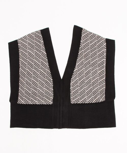 AZUL by moussy(アズールバイマウジー)の「PATTERN COMPACT KNIT VEST/パターンコンパクトニットベスト(タンクトップ・レディース・ブラウン系その他/ブラック系その他・FREE)」の3枚目の写真
