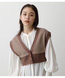 PATTERN COMPACT KNIT VEST/パターンコンパクトニットベスト