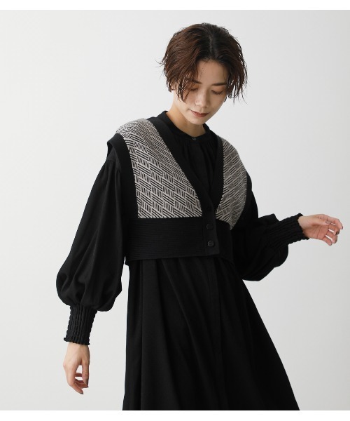 AZUL by moussy(アズールバイマウジー)の「PATTERN COMPACT KNIT VEST/パターンコンパクトニットベスト(タンクトップ・レディース・ブラウン系その他/ブラック系その他・FREE)」の5枚目の写真