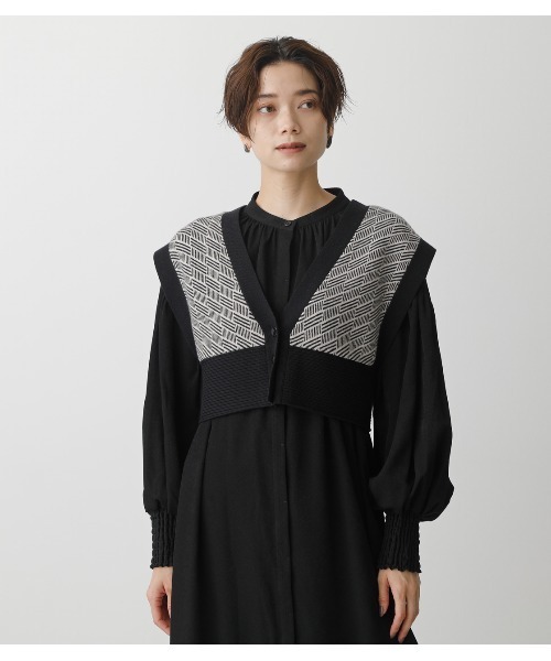 AZUL by moussy(アズールバイマウジー)の「PATTERN COMPACT KNIT VEST/パターンコンパクトニットベスト(タンクトップ・レディース・ブラウン系その他/ブラック系その他・FREE)」の8枚目の写真