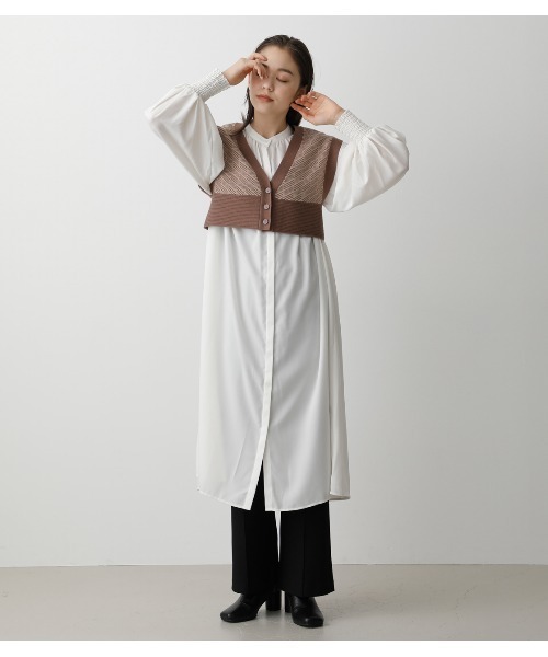 AZUL by moussy(アズールバイマウジー)の「PATTERN COMPACT KNIT VEST/パターンコンパクトニットベスト(タンクトップ・レディース・ブラウン系その他/ブラック系その他・FREE)」の16枚目の写真