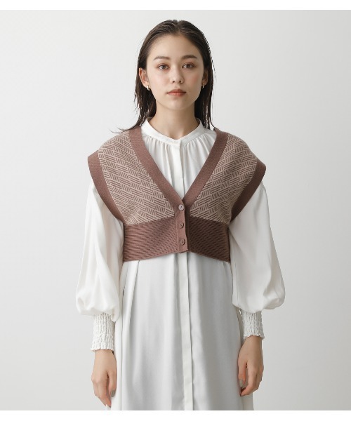AZUL by moussy(アズールバイマウジー)の「PATTERN COMPACT KNIT VEST/パターンコンパクトニットベスト(タンクトップ・レディース・ブラウン系その他/ブラック系その他・FREE)」の17枚目の写真
