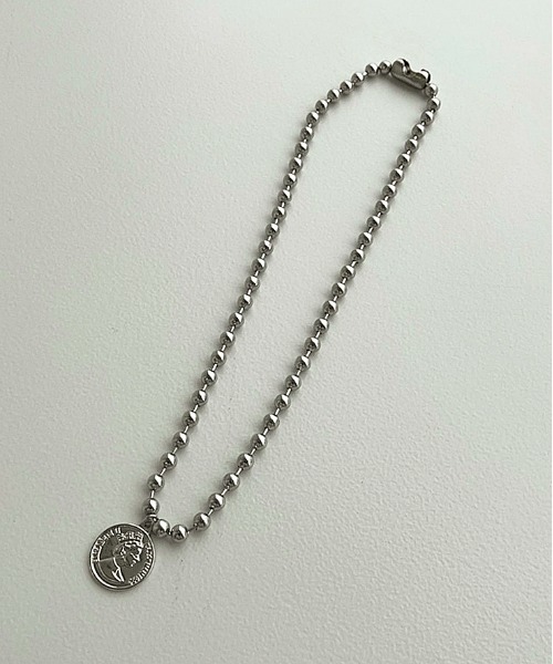 apres jour mignon（アプレジュールミニョン）の「【apresjour mignon×ARIAZ】ボールチェーンコインネックレス（ネックレス・レディース・シルバー・ONESIZE）」の2枚目の写真