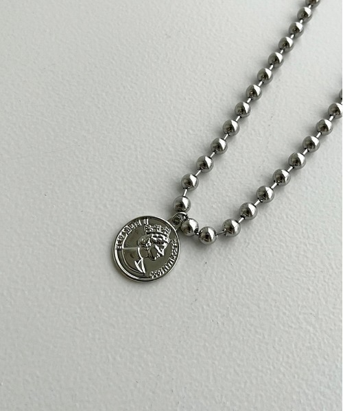 apres jour mignon（アプレジュールミニョン）の「【apresjour mignon×ARIAZ】ボールチェーンコインネックレス（ネックレス・レディース・シルバー・ONESIZE）」の3枚目の写真