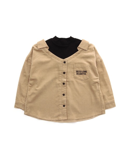 SISTER JENNI(SISTER JENNI)の「ドッキングコーデュロイシャツ(シャツ/ブラウス・キッズ・ベージュ/ラベンダー/カーキ・140cm/150cm/130cm/160cm)」の16枚目の写真