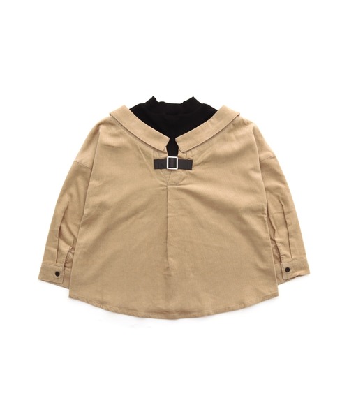 SISTER JENNI(SISTER JENNI)の「ドッキングコーデュロイシャツ(シャツ/ブラウス・キッズ・ベージュ/ラベンダー/カーキ・140cm/150cm/130cm/160cm)」の5枚目の写真