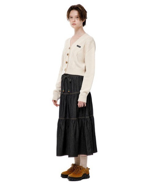 runningHIGH(ランニングハイ)の「【running high/ランニングハイ】LAMB'S WOOL CABLE CROP CARDIGAN ウール クロップド丈 シンプル カーディガン(カーディガン/ボレロ・レディース・パープル/レッド/カーキ/ミント/アイボリー・ONE SIZE)」の10枚目の写真