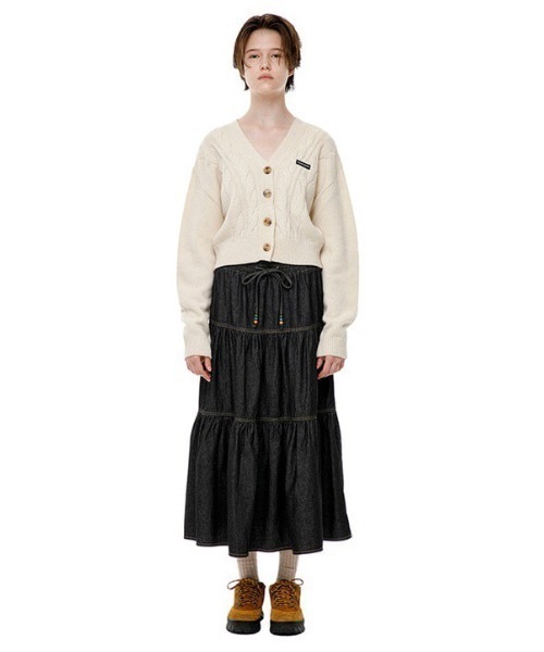 runningHIGH(ランニングハイ)の「【running high/ランニングハイ】LAMB'S WOOL CABLE CROP CARDIGAN ウール クロップド丈 シンプル カーディガン(カーディガン/ボレロ・レディース・パープル/レッド/カーキ/ミント/アイボリー・ONE SIZE)」の11枚目の写真