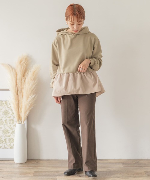 ITEMS URBANRESEARCH(アイテムズ アーバンリサーチ)の「ドッキングフーディー(パーカー・レディース・ベージュ/ブルー/ブラック・FREE)」の7枚目の写真