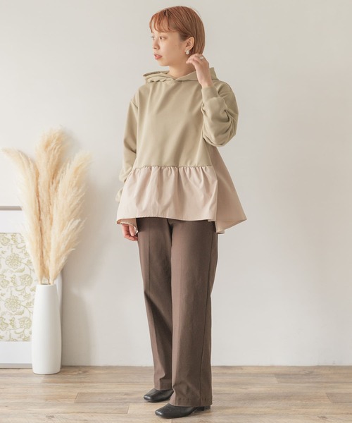 ITEMS URBANRESEARCH(アイテムズ アーバンリサーチ)の「ドッキングフーディー(パーカー・レディース・ベージュ/ブルー/ブラック・FREE)」の8枚目の写真