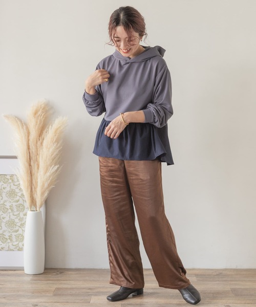 ITEMS URBANRESEARCH(アイテムズ アーバンリサーチ)の「ドッキングフーディー(パーカー・レディース・ベージュ/ブルー/ブラック・FREE)」の10枚目の写真