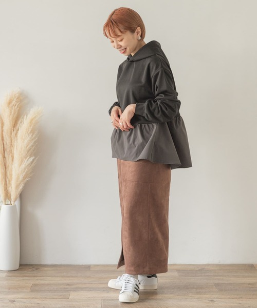 ITEMS URBANRESEARCH(アイテムズ アーバンリサーチ)の「ドッキングフーディー(パーカー・レディース・ベージュ/ブルー/ブラック・FREE)」の18枚目の写真