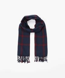 【ユニセックス】AD79 ECHARPE ネイビー チェック柄マフラー