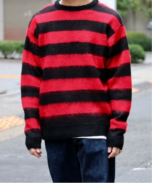 TOWNCRAFT（タウンクラフト）の「TOWNCRAFT / タウンクラフト SHAGGY JACQUARD CREW SWATER（ニット/セーター・メンズ・ベージュ/ネイビー/ブラウン/マルチ/その他1/その他2/ブラウン系その他/ストライプ・MEDIUM/LARGE/SMALL/X-SMALL）」の12枚目の写真