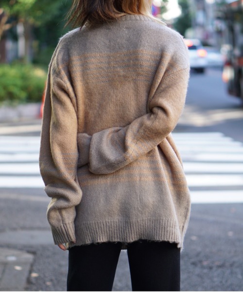 TOWNCRAFT（タウンクラフト）の「TOWNCRAFT / タウンクラフト SHAGGY JACQUARD CREW SWATER（ニット/セーター・メンズ・ベージュ/ネイビー/ブラウン/マルチ/その他1/その他2/ブラウン系その他/ストライプ・MEDIUM/LARGE/SMALL/X-SMALL）」の20枚目の写真