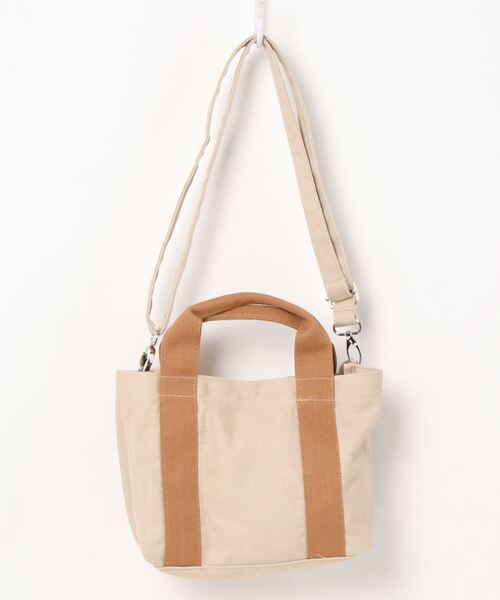 KOBE LETTUCE（コウベレタス）の「仕切りキャンバスミニトートバッグ[B1454]（トートバッグ・レディース・ピンク系その他/モカ/ベージュ系その他/ベージュ/ブラック・FREE）」の5枚目の写真
