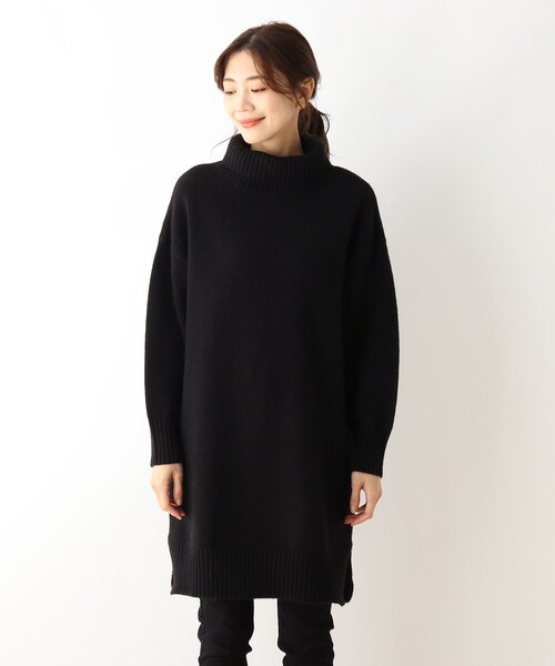 SHOO・LA・RUE（シューラルー）の「◆バルキーもちもちタートルネックワンピース（ワンピース・レディース・ライトブルー/レモンイエロー/アイボリー系2/ブラック・00）」の5枚目の写真