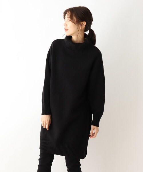 SHOO・LA・RUE（シューラルー）の「◆バルキーもちもちタートルネックワンピース（ワンピース・レディース・ライトブルー/レモンイエロー/アイボリー系2/ブラック・00）」の6枚目の写真