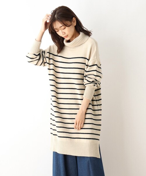 SHOO・LA・RUE（シューラルー）の「◆バルキーもちもちタートルネックワンピース（ワンピース・レディース・ライトブルー/レモンイエロー/アイボリー系2/ブラック・00）」の10枚目の写真