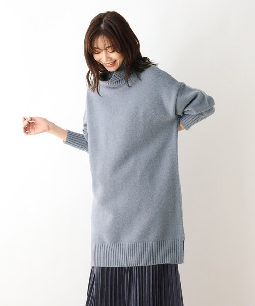 SHOO・LA・RUE（シューラルー）の「◆バルキーもちもちタートルネックワンピース（ワンピース・レディース・ライトブルー/レモンイエロー/アイボリー系2/ブラック・00）」の11枚目の写真