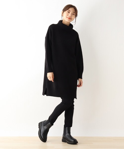 SHOO・LA・RUE（シューラルー）の「◆バルキーもちもちタートルネックワンピース（ワンピース・レディース・ライトブルー/レモンイエロー/アイボリー系2/ブラック・00）」の13枚目の写真