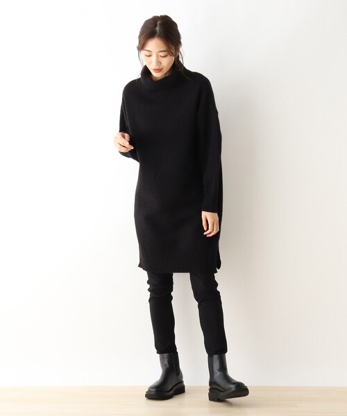 SHOO・LA・RUE（シューラルー）の「◆バルキーもちもちタートルネックワンピース（ワンピース・レディース・ライトブルー/レモンイエロー/アイボリー系2/ブラック・00）」の14枚目の写真