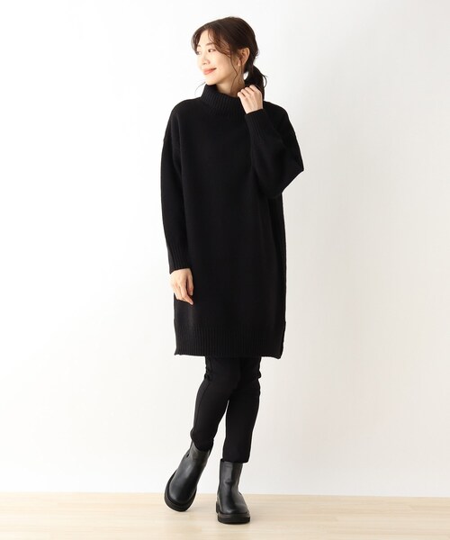 SHOO・LA・RUE（シューラルー）の「◆バルキーもちもちタートルネックワンピース（ワンピース・レディース・ライトブルー/レモンイエロー/アイボリー系2/ブラック・00）」の15枚目の写真