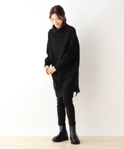 SHOO・LA・RUE（シューラルー）の「◆バルキーもちもちタートルネックワンピース（ワンピース・レディース・ライトブルー/レモンイエロー/アイボリー系2/ブラック・00）」の17枚目の写真