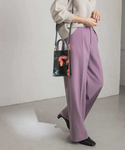 URBAN RESEARCH（アーバンリサーチ）の「ベルト付きタックパンツ（その他パンツ・レディース・ネイビー/ベージュ系その他/パープル系その他・38/36/34）」の12枚目の写真