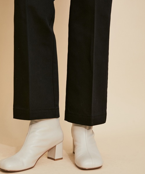 MADEMOISELLE ROPE'(マドモアゼル ロペ)の「<春まで使える>【Dickies for MADEMOISELLE】ハイウエストフレアパンツ(その他パンツ・レディース・ブラック/ベージュ/グリーン系その他・38/36/34)」の11枚目の写真