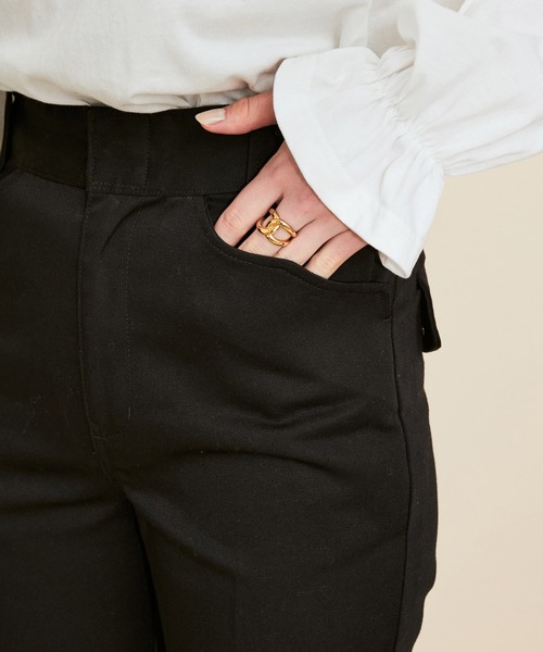 MADEMOISELLE ROPE'(マドモアゼル ロペ)の「<春まで使える>【Dickies for MADEMOISELLE】ハイウエストフレアパンツ(その他パンツ・レディース・ブラック/ベージュ/グリーン系その他・38/36/34)」の15枚目の写真