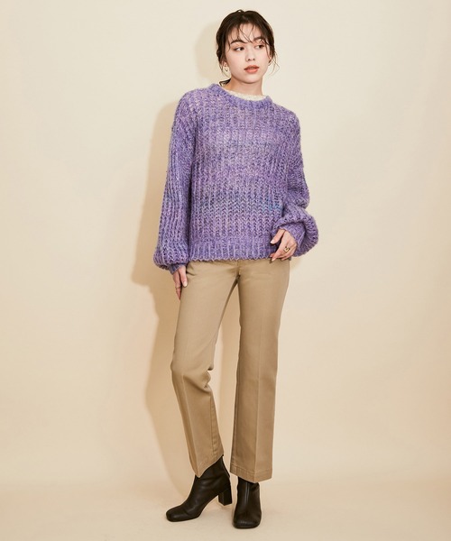 MADEMOISELLE ROPE'(マドモアゼル ロペ)の「<春まで使える>【Dickies for MADEMOISELLE】ハイウエストフレアパンツ(その他パンツ・レディース・ブラック/ベージュ/グリーン系その他・38/36/34)」の19枚目の写真