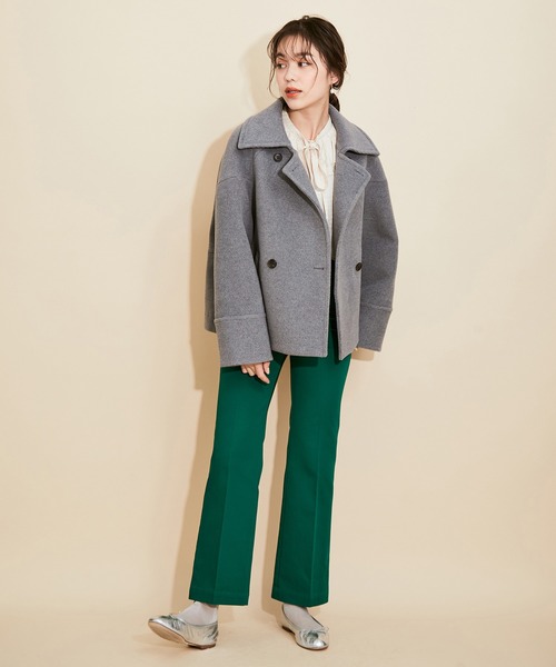 MADEMOISELLE ROPE'(マドモアゼル ロペ)の「<春まで使える>【Dickies for MADEMOISELLE】ハイウエストフレアパンツ(その他パンツ・レディース・ブラック/ベージュ/グリーン系その他・38/36/34)」の20枚目の写真