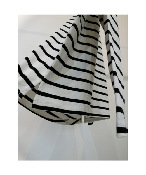 ulu(ウル)の「Cotton basic border cutsew(Tシャツ/カットソー・レディース・ホワイト×ブラック・FREE)」の11枚目の写真