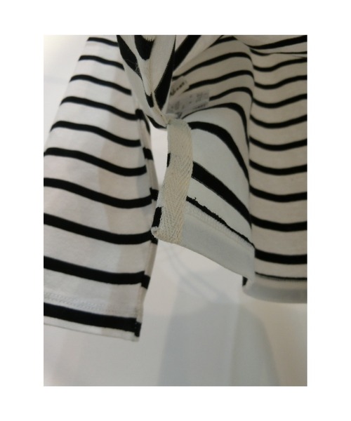 ulu(ウル)の「Cotton basic border cutsew(Tシャツ/カットソー・レディース・ホワイト×ブラック・FREE)」の9枚目の写真