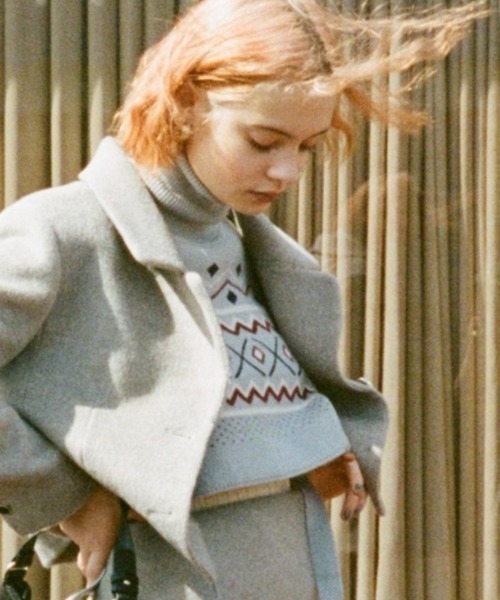 REDYAZEL(レディアゼル)の「オリジナルジャガードニットベスト(ニット/セーター・レディース・ネイビー/グレー・FREE)」の2枚目の写真