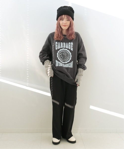 Simplicite（サンプリシテ）の「エンブレムカレッジプリントプルオーバー（Tシャツ/カットソー・レディース・ブラック/ライトグレー・FREE）」の15枚目の写真