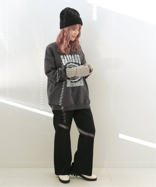 Simplicite（サンプリシテ）の「エンブレムカレッジプリントプルオーバー（Tシャツ/カットソー・レディース・ブラック/ライトグレー・FREE）」の21枚目の写真