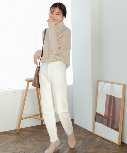 Edit Sheen（エディットシーン）の「ハイネックリブニット（ニット/セーター・レディース・ベージュ/マスタード・MEDIUM）」の12枚目の写真