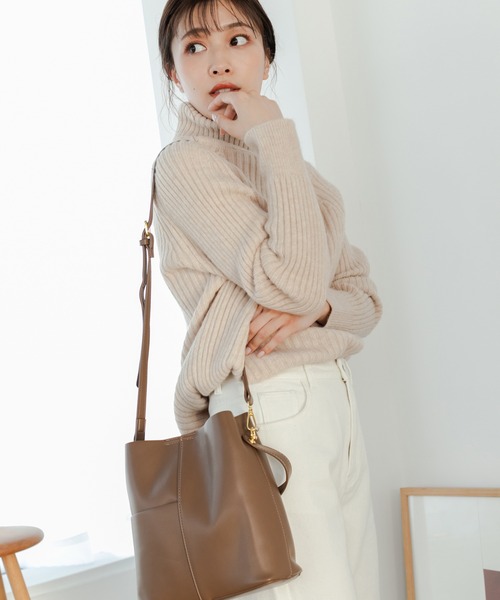 Edit Sheen（エディットシーン）の「ハイネックリブニット（ニット/セーター・レディース・ベージュ/マスタード・MEDIUM）」の15枚目の写真