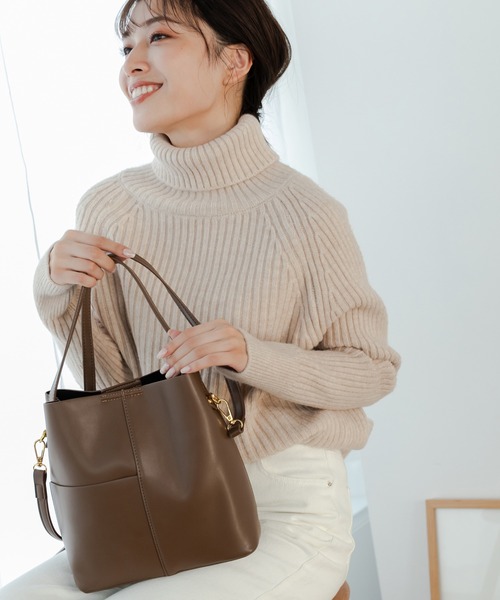 Edit Sheen（エディットシーン）の「ハイネックリブニット（ニット/セーター・レディース・ベージュ/マスタード・MEDIUM）」の13枚目の写真