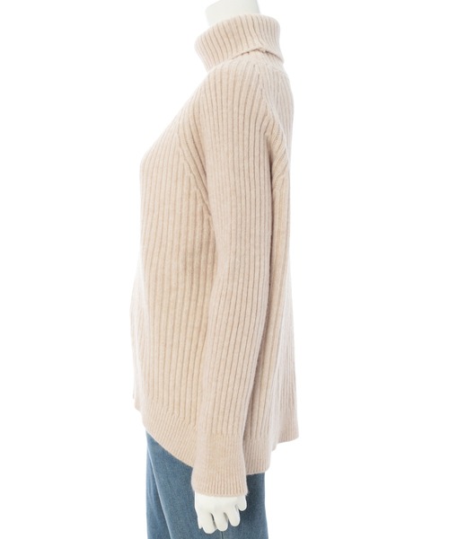Edit Sheen（エディットシーン）の「ハイネックリブニット（ニット/セーター・レディース・ベージュ/マスタード・MEDIUM）」の4枚目の写真