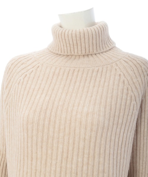 Edit Sheen（エディットシーン）の「ハイネックリブニット（ニット/セーター・レディース・ベージュ/マスタード・MEDIUM）」の6枚目の写真