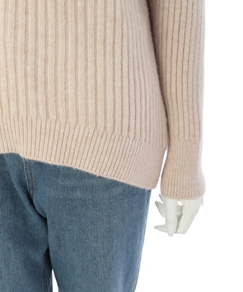 Edit Sheen（エディットシーン）の「ハイネックリブニット（ニット/セーター・レディース・ベージュ/マスタード・MEDIUM）」の7枚目の写真