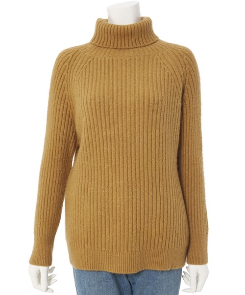 Edit Sheen（エディットシーン）の「ハイネックリブニット（ニット/セーター・レディース・ベージュ/マスタード・MEDIUM）」の17枚目の写真