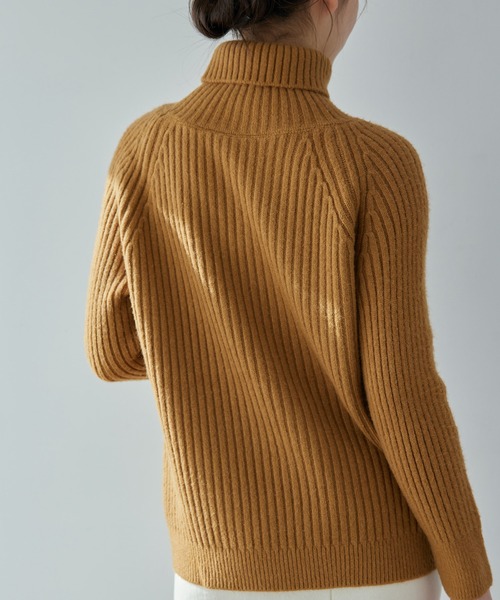 Edit Sheen（エディットシーン）の「ハイネックリブニット（ニット/セーター・レディース・ベージュ/マスタード・MEDIUM）」の19枚目の写真