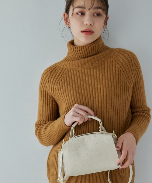 Edit Sheen（エディットシーン）の「ハイネックリブニット（ニット/セーター・レディース・ベージュ/マスタード・MEDIUM）」の21枚目の写真